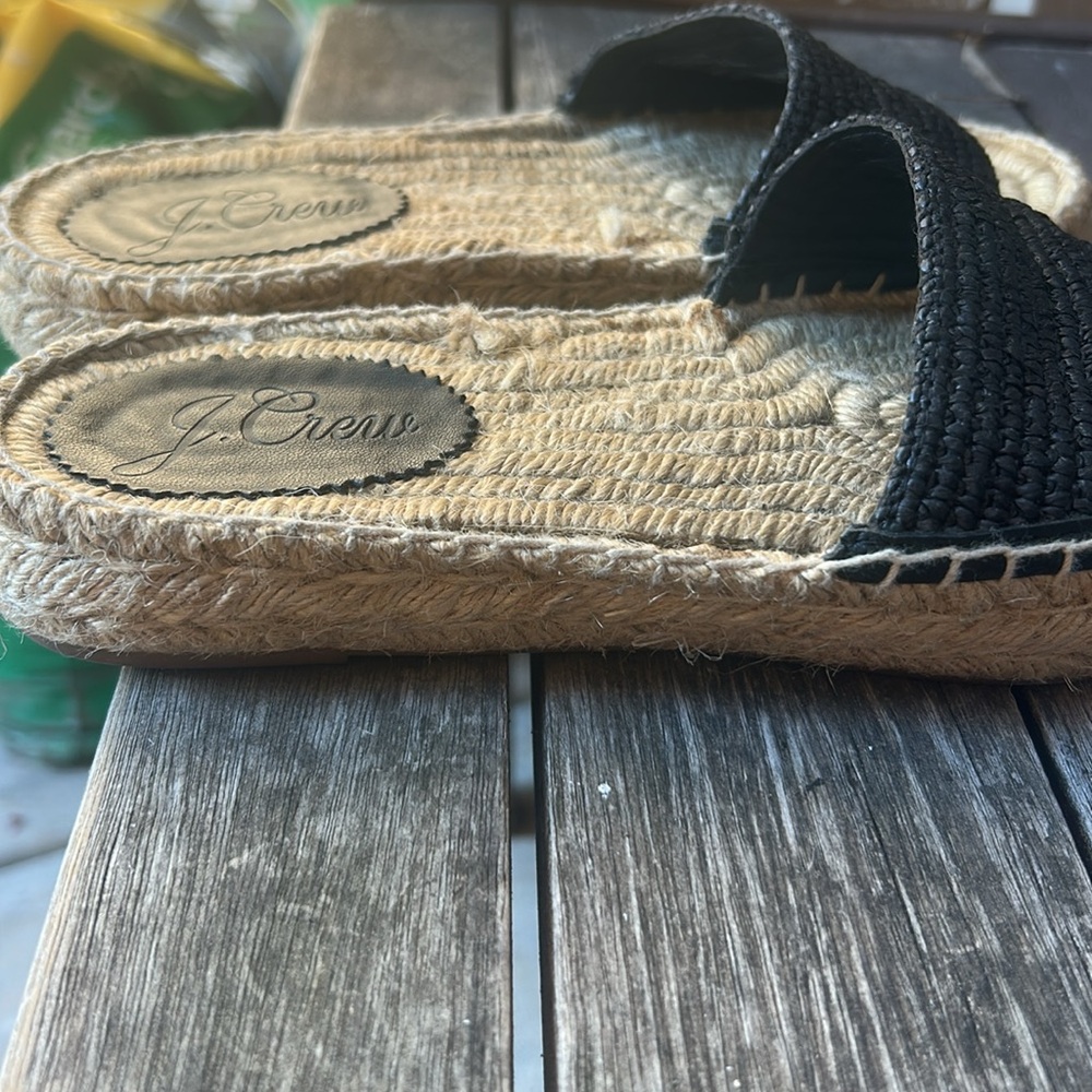 New! J Crew Valencia Espadrille Black 6 - Picture 3 of 12